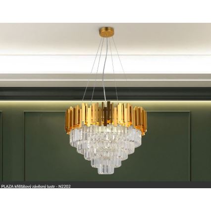 Brilagi - PLAZA lustra uz kabeļa 9xE14/40W/230V