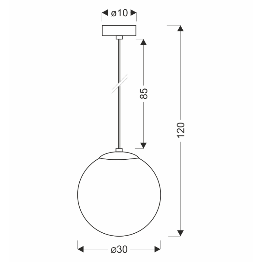 BRILAGI - POLOS pakaramā lampa ar vadu 1xE27/40W/230V Ø 30 cm melna