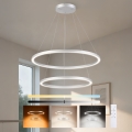 Brilagi - PORTOFINO LED lustra uz kabeļa ar regulējamu spilgtumu LED/98W/230V 3000-6000K Ø 80 cm sudraba + tālvadības pults