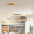 Brilagi - PORTOFINO regulējams LED lustrs uz kabeļa LED/60W/230V 3000-6000K diam. 80 cm zelta + ar tālvadības pulti