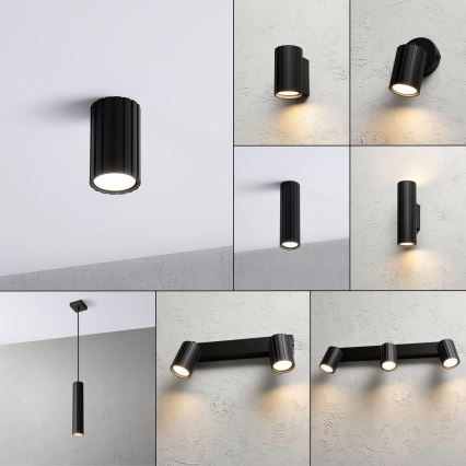 Brilagi - Punktveida gaismeklis CRISPINA 1xGU10/10W/230V 10 cm melns