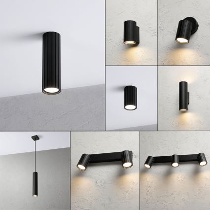 Brilagi - Punktveida gaismeklis CRISPINA 1xGU10/10W/230V 20 cm melns