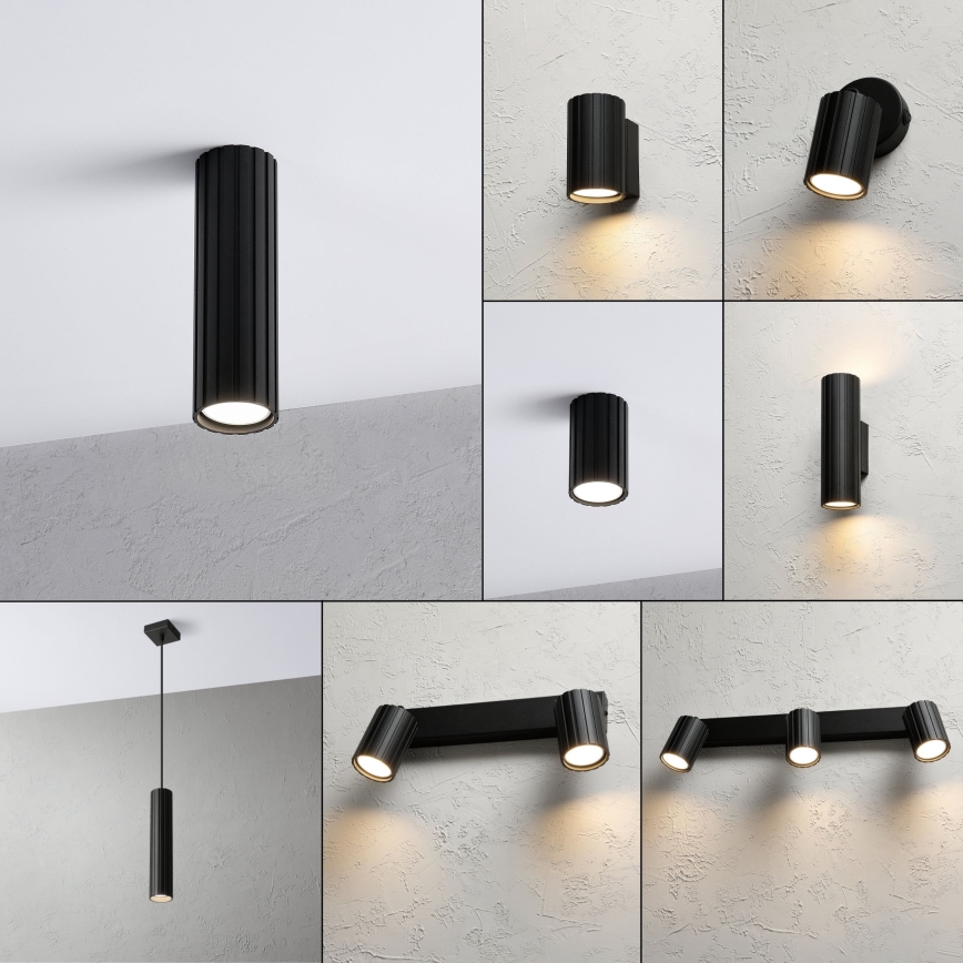 Brilagi - Punktveida gaismeklis CRISPINA 1xGU10/10W/230V 20 cm melns