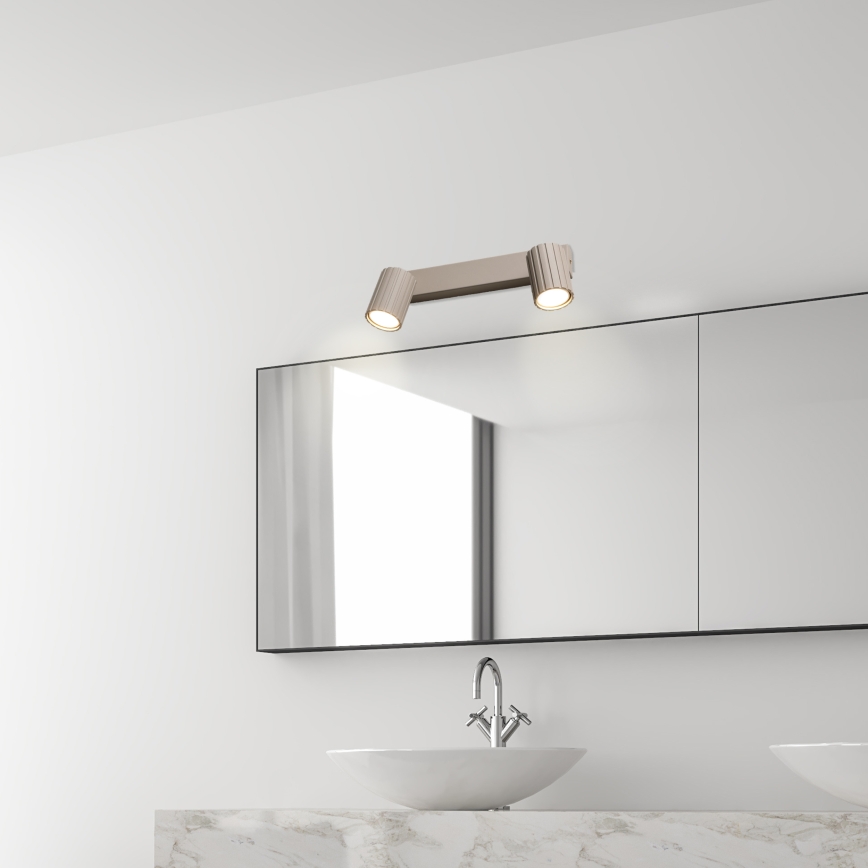 Brilagi - Punktveida gaismeklis CRISPINA 2xGU10/10W/230V bēšs