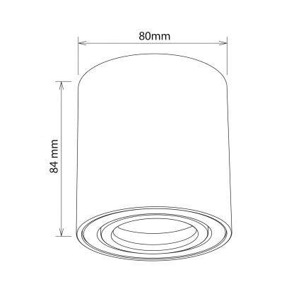BRILAGI - Punktveida gaismeklis MIA 1xGU10/30W/230V 84x80 mm sudraba