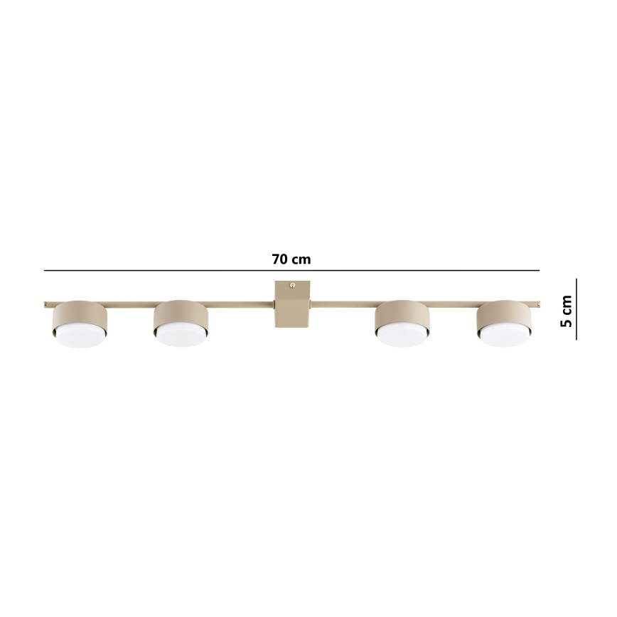 Brilagi – punktveida gaismeklis MONO 4xGX53/12W/230V, bēšs
