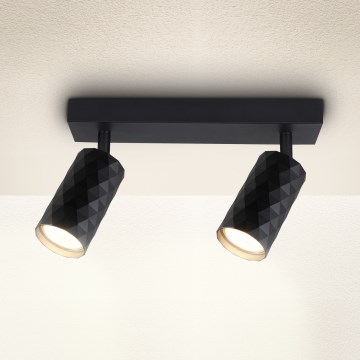 Brilagi - Punktveida gaismeklis SELE DIAMANT 2xGU10/30W/230V melns