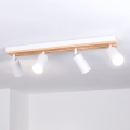 Brilagi - Punktveida gaismeklis SELE WOOD ACOUSTIC 4xGU10/30W/230V balts/koka