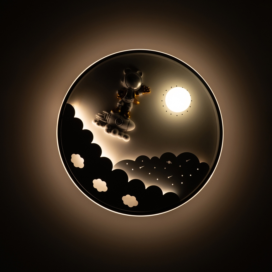 Brilagi - regulējama LED bērnu griestu lampa ASTRO LED/68W/230V 3000-6000K Ø 49 cm + tālvadības pults