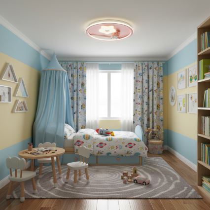 Brilagi - LED ar regulējamu spilgtumu bērnu griestu lampa BUNNY LED/83W/230V 3000-6000K Ø 49 cm + tālvadības pults