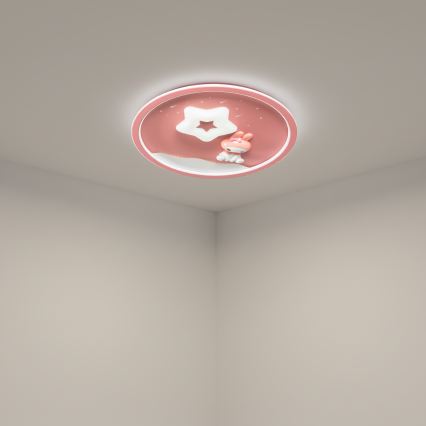 Brilagi - LED ar regulējamu spilgtumu bērnu griestu lampa BUNNY LED/83W/230V 3000-6000K Ø 49 cm + tālvadības pults