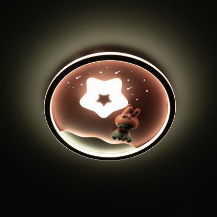 Brilagi - LED ar regulējamu spilgtumu bērnu griestu lampa BUNNY LED/83W/230V 3000-6000K Ø 49 cm + tālvadības pults