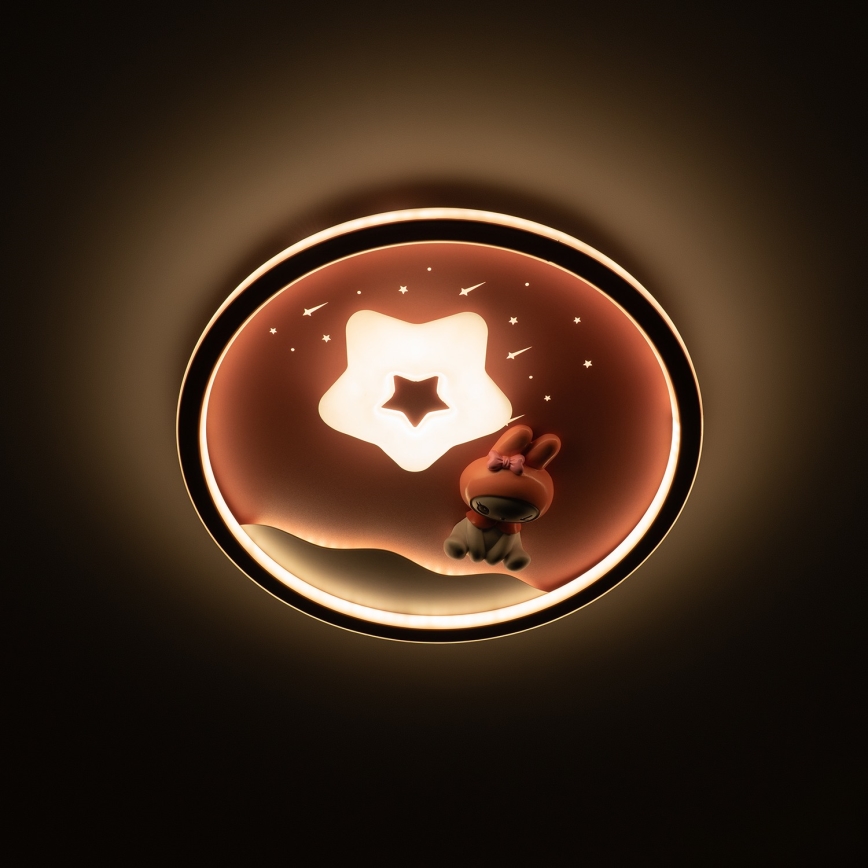 Brilagi - LED ar regulējamu spilgtumu bērnu griestu lampa BUNNY LED/83W/230V 3000-6000K Ø 49 cm + tālvadības pults