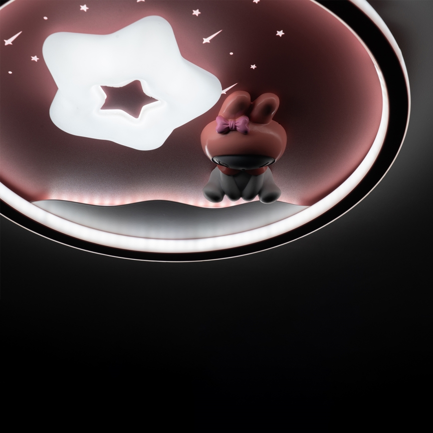 Brilagi - LED ar regulējamu spilgtumu bērnu griestu lampa BUNNY LED/83W/230V 3000-6000K Ø 49 cm + tālvadības pults