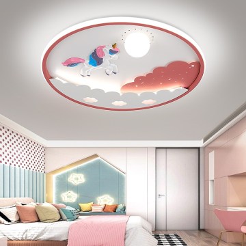 Brilagi - regulējama LED bērnu griestu lampa UNICORN LED/68W/230V 3000-6000K Ø 49 cm + tālvadības pults