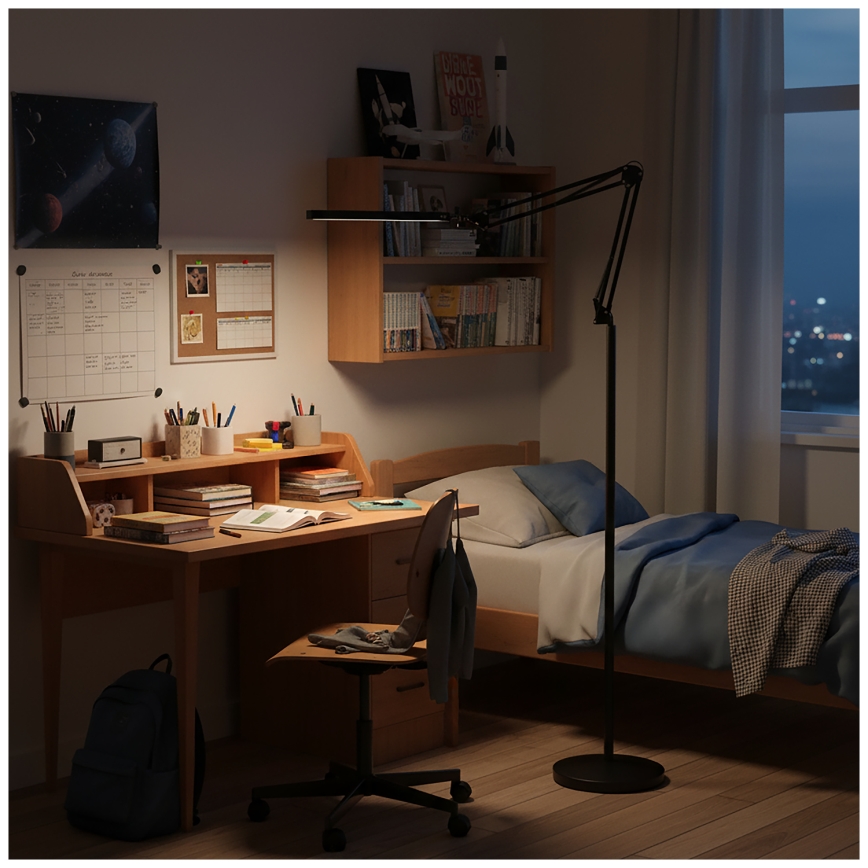 BRILAGI - Regulējama lokana LED stāvlampa VARIO LED/14W/230V 3000-6000K 157 cm melna