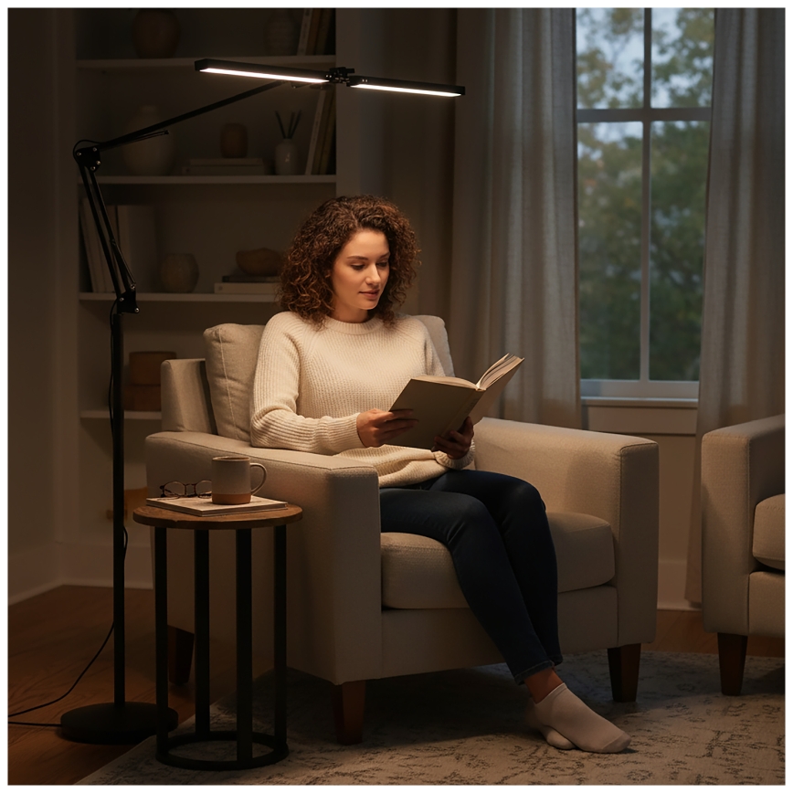 BRILAGI - Regulējama lokana LED stāvlampa VARIO LED/14W/230V 3000-6000K 157 cm melna