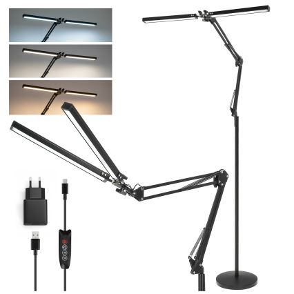 BRILAGI - Regulējama lokana LED stāvlampa VARIO LED/14W/230V 3000-6000K 157 cm melna