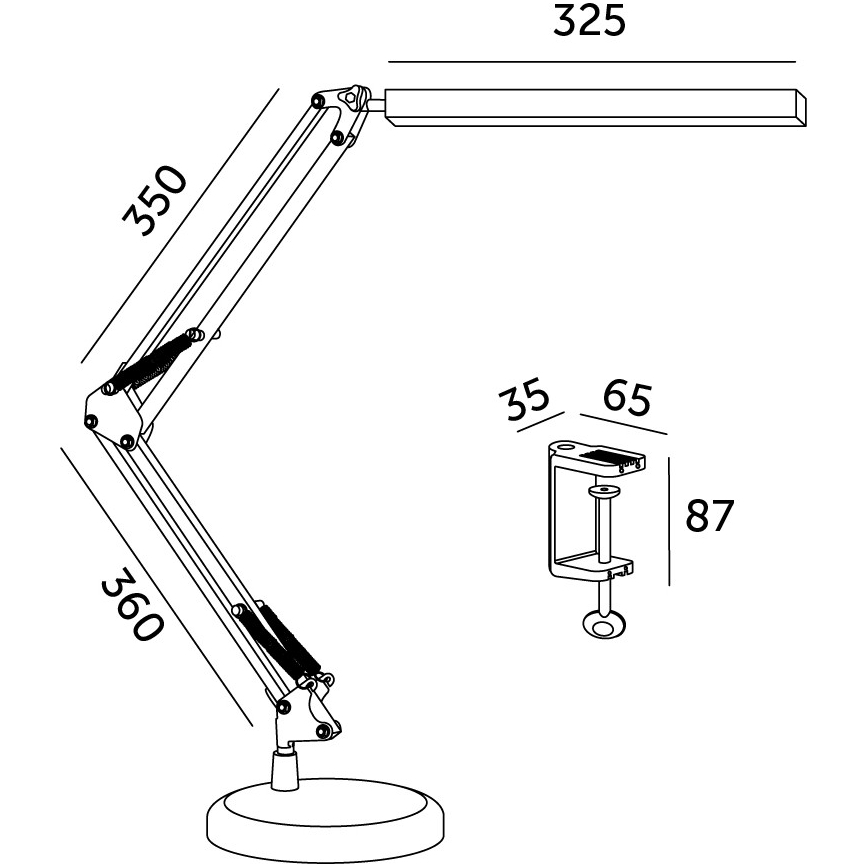 Brilagi - regulējama LED galda lampa 2 vienā USB VARIO LED/14W/5V 3000-6000K melna