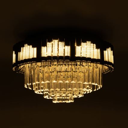 BRILAGI - LED aptumšojams griestu gaismeklis CROWN LED/41W/230V 3000–6000K Ø48 cm melns + tālvadība