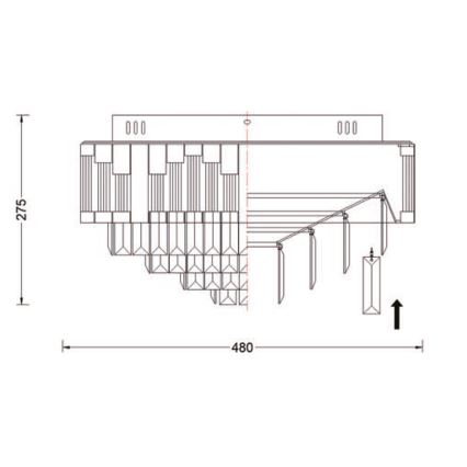 Brilagi - LED aptumšojams griestu gaismeklis CROWN LED/41W/230V 3000–6000K Ø48 cm melns + tālvadība