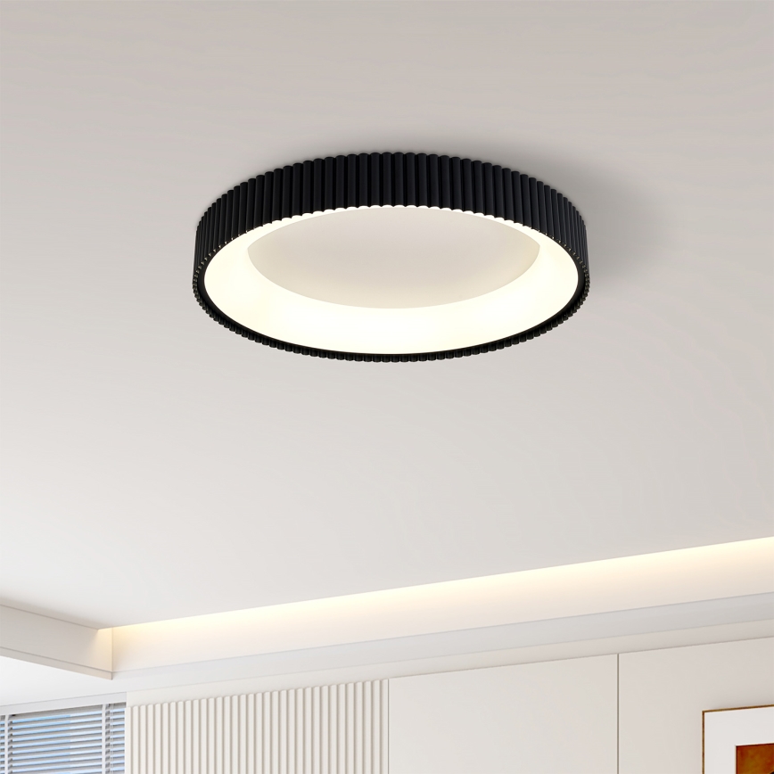Brilagi - LED dimējams griestu gaismeklis FALCON MODERN LED/30W/230V 3000–6500K Ø 40 cm melns + tālvadības pults