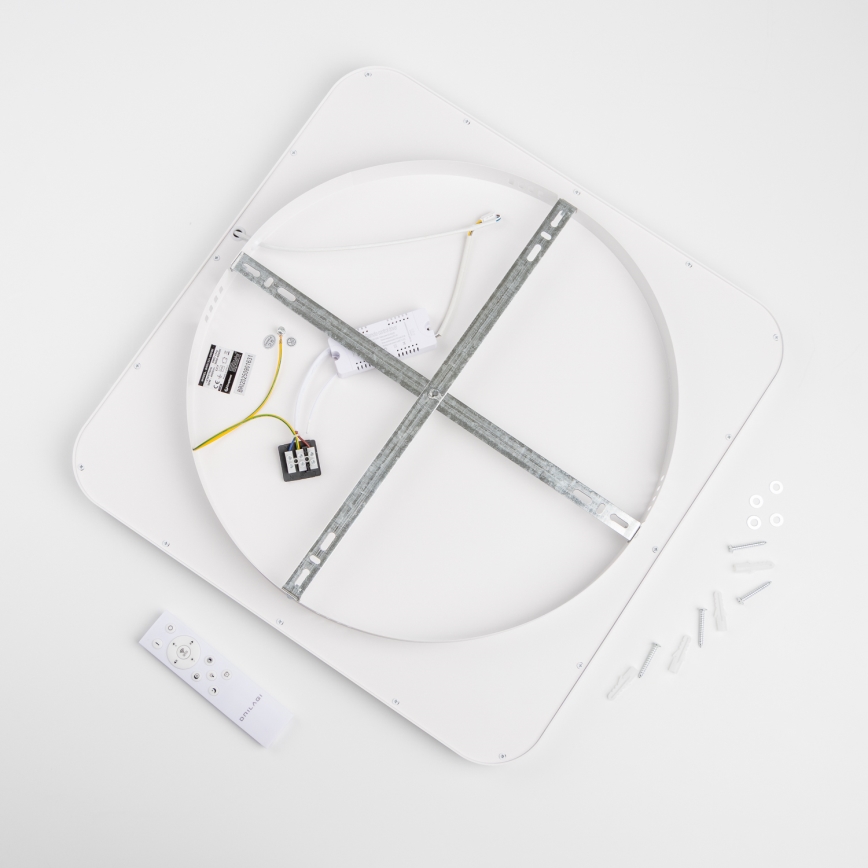 Brilagi - LED aptumšojams griestu gaismeklis FALCON SLIM LED/50W/230V 3000-6500K 50x50 cm balts + tālvadības pults