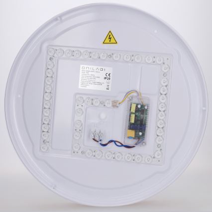 Brilagi - FLOCO LED griestu gaismeklis ar regulējamu spilgtumu LED/48W/230V Ø 40 cm koka dekors/balts + tālvadības pults