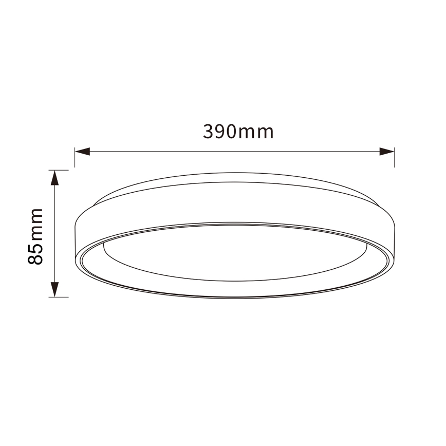Brilagi - FLOCO LED griestu gaismeklis ar regulējamu spilgtumu LED/48W/230V Ø 40 cm koka dekors/balts + tālvadības pults