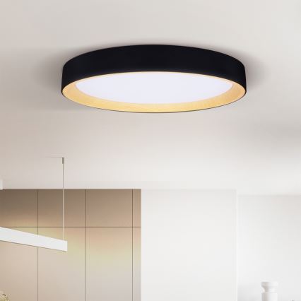 Brilagi - dimmējams griestu gaismeklis LARIOS LED/72W/230V 3000-6500K melns Ø 59 cm + ar tālvadības pulti