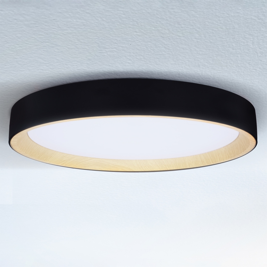 Brilagi - dimmējams griestu gaismeklis LARIOS LED/72W/230V 3000-6500K melns Ø 59 cm + ar tālvadības pulti