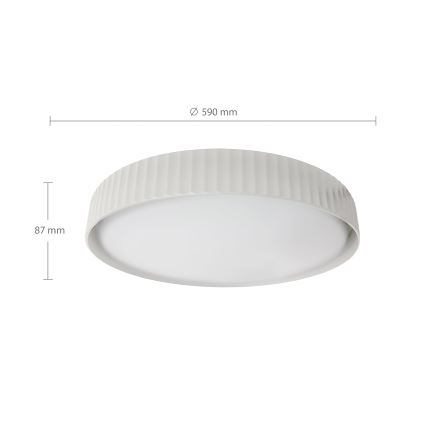 Brilagi - Regulējama LED griestu lampa LUCIA LED/60W/230V 3000-6500K Ø 59 cm balta + tālvadība