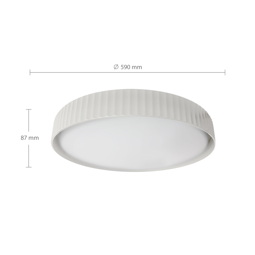 Brilagi - Regulējama LED griestu lampa LUCIA LED/60W/230V 3000-6500K Ø 59 cm balta + tālvadība