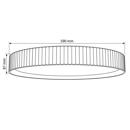Brilagi - LUCIA LED aptumšojams griestu gaismeklis, 60 W, 230 V, 3000–6500 K, diametrs 59 cm, bēšs, ar tālvadības pulti