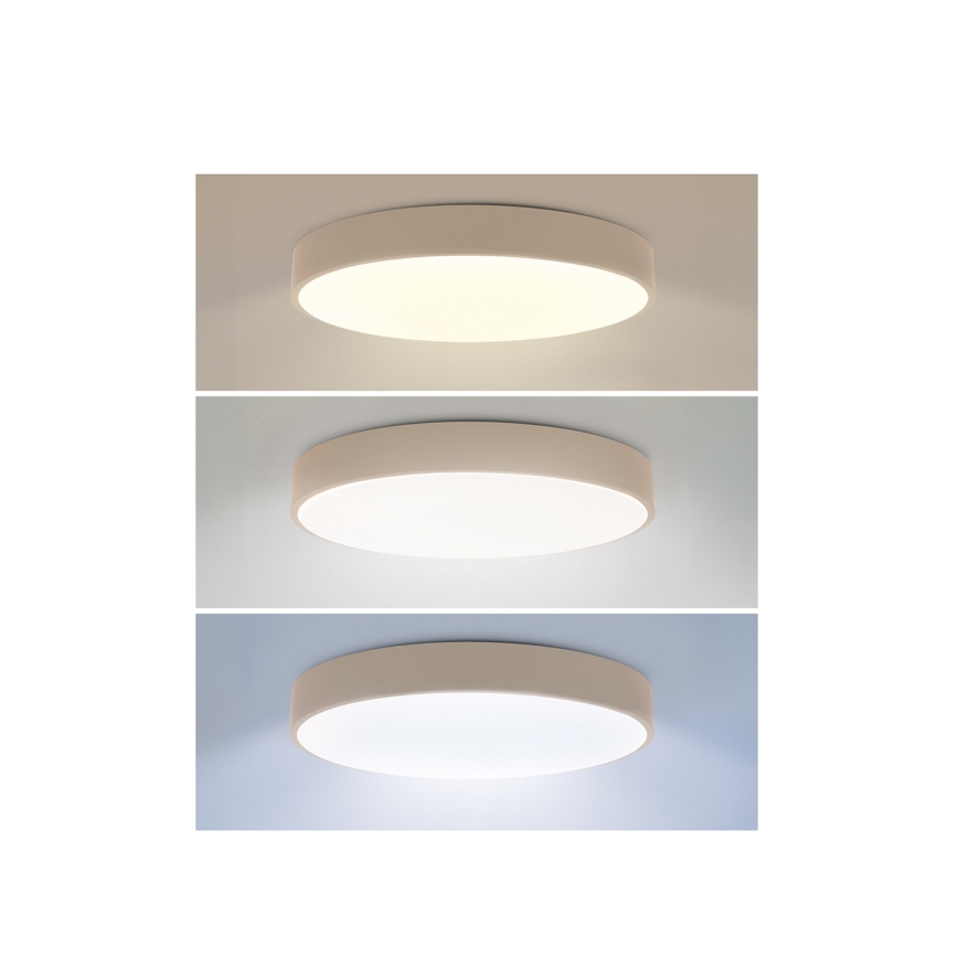 Brilagi - LED aptumšojams griestu gaismeklis POOL LED/36W/230V 3000-6000K Ø 30 cm bēšs + ar tālvadības pulti