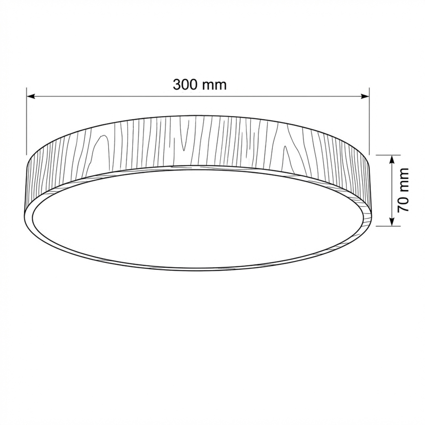 Brilagi - Regulējams LED griestu gaismeklis POOL LED/36W/230V 3000-6000K Ø 30 cm koka dekors + tālvadības pults