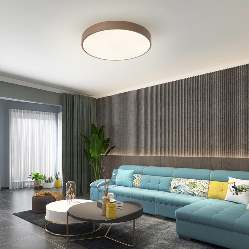 Brilagi - LED regulējama griestu lampa POOL LED/60W/230V 3000-6000K Ø 50 cm brūna + tālvadības pults