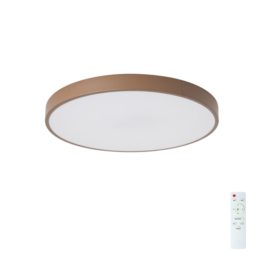Brilagi - LED regulējama griestu lampa POOL LED/60W/230V 3000-6000K Ø 50 cm brūna + tālvadības pults