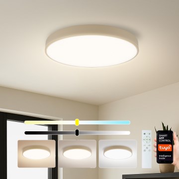 Brilagi - regulējama LED griestu lampa POOL SMART LED/60W/230V 3000-6000K Ø 50 cm Wi-Fi Tuya bēša + tālvadības pults