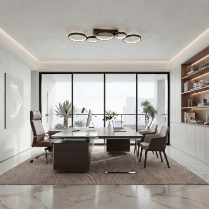 Brilagi - LED dimējams griestu gaismeklis RINGO LED/34W/230V 3000-6000K 28x84 cm melns + tālvadības pults