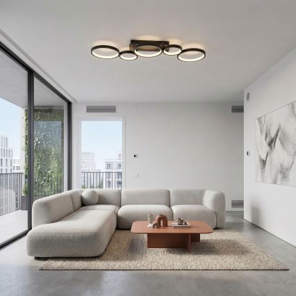 Brilagi - LED dimējams griestu gaismeklis RINGO LED/34W/230V 3000-6000K 28x84 cm melns + tālvadības pults
