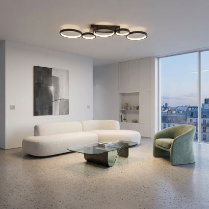 Brilagi - LED dimējams griestu gaismeklis RINGO LED/34W/230V 3000-6000K 28x84 cm melns + tālvadības pults