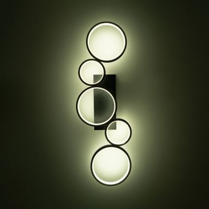 Brilagi - LED dimējams griestu gaismeklis RINGO LED/34W/230V 3000-6000K 28x84 cm melns + tālvadības pults