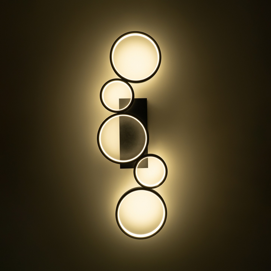 Brilagi - LED dimējams griestu gaismeklis RINGO LED/34W/230V 3000-6000K 28x84 cm melns + tālvadības pults