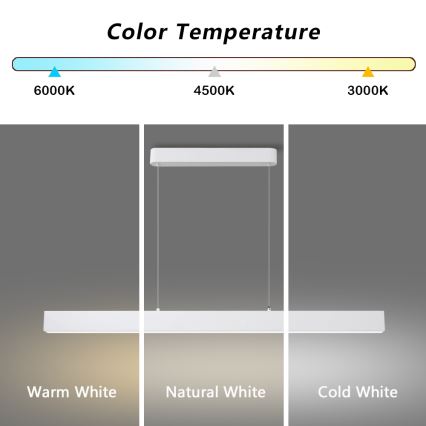 Brilagi - Regulējama LED piekaramā lampa uz kabeļa SLEEKLINE SMART LED/40W/230V 3000-6000K Wi-Fi Tuya balta + tālvadība