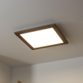 Brilagi - Regulējama LED griestu lampa SLIMFRAME WOOD LED/36W/230V 49,5x49,5 cm 3000-6000K tumši brūna + tālvadības pults