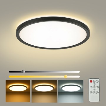 Brilagi - regulējama LED griestu lampa ULTRA SLIM LED/24W/230V 2700-6500K Ø 42 cm melna + tālvadība