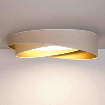 BRILAGI - Regulējama LED griestu lampa VELVET TWIST LED/36W/230V 3000-6000K Ø 65 cm Wi-Fi Tuya Beacon balta/zelta + tālvadības pults
