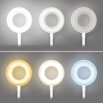 Brilagi - regulējama LED lampa ar klipsi ORBELA LED/8W/5V 3000/4000/5000K balta