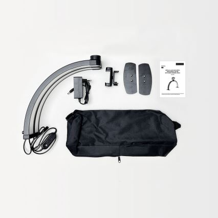 Brilagi - aptumšojama LED arkveida galda lampa RADIO LED/25W/24/230V 3000/4000/6500K melna